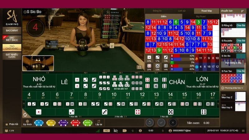 Chơi tài xỉu tại SA Casino